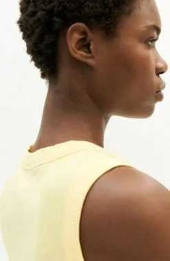 Thinking Mu Débardeur Coton Biologique - Juliette -Thinking Mu Soldes THINKING MU Top JULIETTE jaune 3