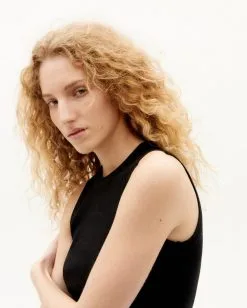 Thinking Mu Débardeur Coton Biologique - Juliette -Thinking Mu Soldes THINKING MU Top JULIETTE noir 4