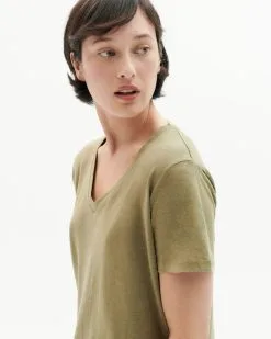 Thinking Mu T-shirt Chanvre - Clavel -Thinking Mu Soldes THINKING MU Tshirt CLAVEL kaki 3