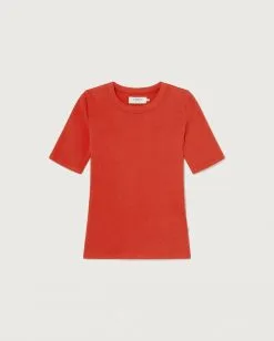 Thinking Mu T-shirt Coton Biologique - Dakota -Thinking Mu Soldes THINKING MU Tshirt DAKOTA Rouge 5