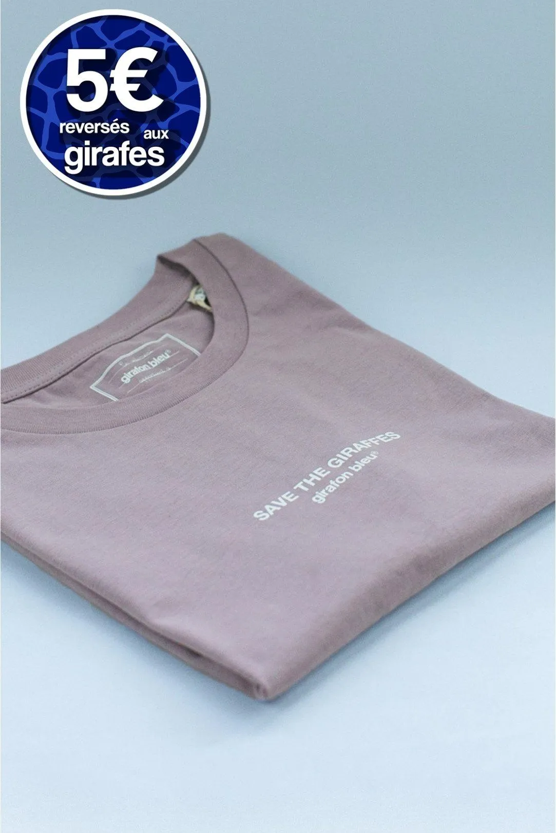 Girafon Bleu T-shirt Coton Biologique - Save The Giraffes 3 Girafon Bleu T-shirt Coton Biologique - Save The Giraffes