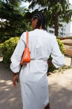 BAGARREUSE Robe Coton Upcyclé - Tilda Blanche 9 BAGARREUSE Robe Coton Upcyclé - Tilda Blanche -Thinking Mu Soldes bag.exp2 2552