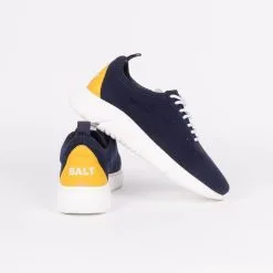 Balt Baskets Marine En Fibres Recyclées - Knit Restart -Thinking Mu Soldes balt knit restart sneakers blue navy 1