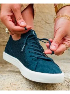 Saola Shoes Baskets Noires En Fibres Recyclées - Cannon Knit -Thinking Mu Soldes cannon knit ii black w 4