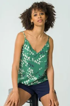 Avani Débardeur Vert Tencel® - Caraco Adénia -Thinking Mu Soldes caraco eco responsable