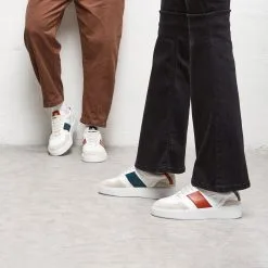 Caval Baskets En Cuir - Green Sunset -Thinking Mu Soldes caval baskets depareillees sharp green sunset couple