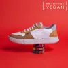 ME.LAND Baskets Curry En Fibres Recyclées - Evan -Thinking Mu Soldes evan vegan sneaker in white and curry recycled nylon 328539