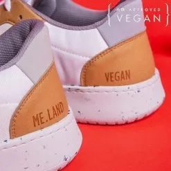 ME.LAND Baskets Curry En Fibres Recyclées - Evan -Thinking Mu Soldes evan vegan sneaker in white and curry recycled nylon 562826