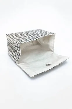 Homonoia Mini-pochette Matière Upcyclée -Thinking Mu Soldes minipochettecarreaux5