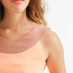 Muudana Top Coton Upcyclé - Apsara -Thinking Mu Soldes mode ethique femme top soie coton peche detail