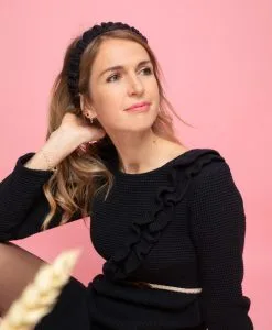 April & C Robe Courte Coton Biologique - Mina -Thinking Mu Soldes petite robe noire headband assorti 100 coton biologique fabrique en france