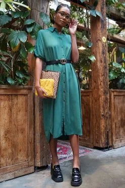 17H10 Robe Lenzing® Ecovero® - Nairobi 13 17H10 Robe Lenzing® Ecovero® - Nairobi -Thinking Mu Soldes robe nairobi emeraude robe 17h10 607508