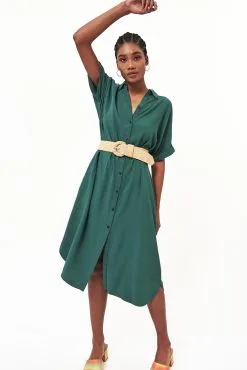 17H10 Robe Lenzing® Ecovero® - Nairobi 18 17H10 Robe Lenzing® Ecovero® - Nairobi -Thinking Mu Soldes robe nairobi emeraude robe 17h10 839949