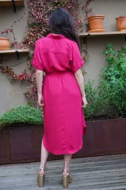 17H10 Robe Lenzing® Ecovero® - Nairobi -Thinking Mu Soldes robe nairobi framboise robe 17h10 360898