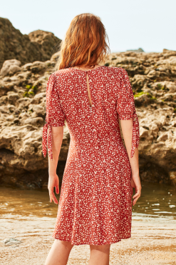 Les Sirènes Robe En Ecovero - Patineuse 13 Les Sirènes Robe En Ecovero - Patineuse -Thinking Mu Soldes robecourte terracotta dos