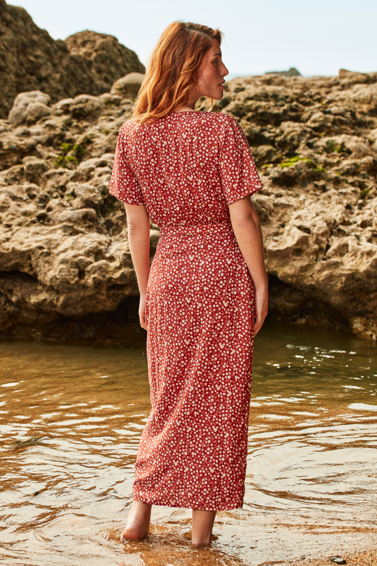 Les Sirènes Robe Longue En Ecovero - Cache-coeur 4 Les Sirènes Robe Longue En Ecovero - Cache-coeur – Image 2