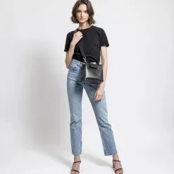 Carmen & Simone Sac à Main Cuir De Pomme - Simone -Thinking Mu Soldes simone noir porte