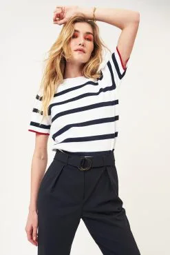 17H10 T-shirt Marinière Coton Biologique