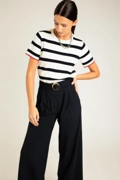 17H10 T-shirt Marinière Coton Biologique -Thinking Mu Soldes t shirt coton mariniere deauville top 17h10 275390