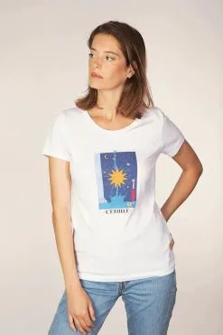 17H10 T-shirt Coton Biologique - L'Étoile 14 17H10 T-shirt Coton Biologique - L'Étoile -Thinking Mu Soldes t shirt tarot letoile top 17h10 156988