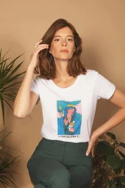 17H10 T-shirt Coton Biologique - L'Impératrice -Thinking Mu Soldes t shirt tarot limperatrice top 17h10 969902