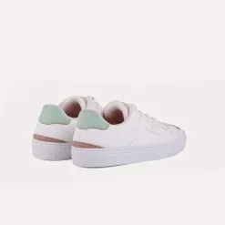 BEFLAMBOYANT Basket Matières Recyclées - Manimal -Thinking Mu Soldes vegan shoes beflamboyant manimal mint rear view