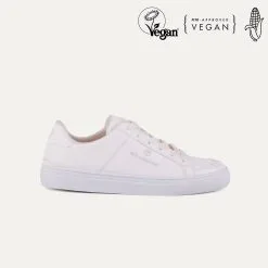 BEFLAMBOYANT Basket Matières Recyclées - Manimal -Thinking Mu Soldes vegan shoes beflamboyant manimal white side view