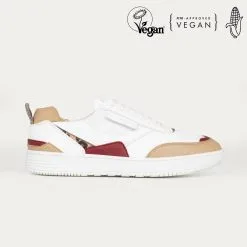 BEFLAMBOYANT Basket En Pet Recyclé - UX68 -Thinking Mu Soldes vegan shoes beflamboyant ux68 leopard side view