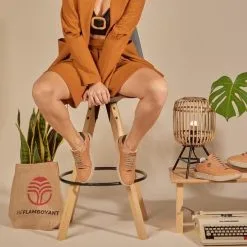 BEFLAMBOYANT Basket En Pet Recyclé - UX68 11 BEFLAMBOYANT Basket En Pet Recyclé - UX68 -Thinking Mu Soldes vegan sneakers caramel real people