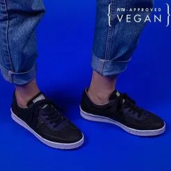 ME.LAND Baskets Noires Nylon Recyclé - Vivace -Thinking Mu Soldes vivace black and navy vegan sneaker 396581